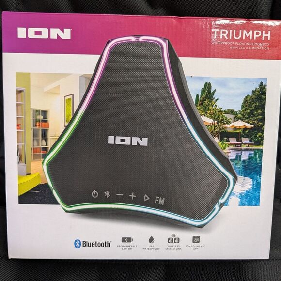 Ion Other - New Waterproof LED Bluetooth Speaker - Black